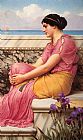 John William Godward - Absence Makes the Heart Grow Fonder painting